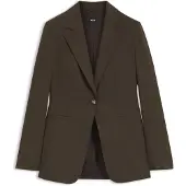 BOSS Blazer droit en laine vierge mélangée