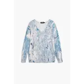 Desigual Sweat-shirt bleu / blanc