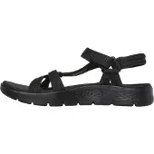 SKECHERS Go Walk Flex Sandal - Sublime Sandalen Plat - Zwart - Maat 40