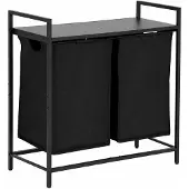 Ceruzo Panier à linge double – Extensible – Tri du linge – Noir