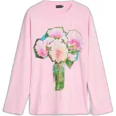Desigual T-shirt bleu ciel / vert gazon / rose