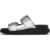 Original Brands Gen Ff Buckle Tumbled Leather Sandals Argenté EU 42 Femme