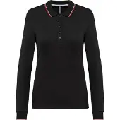 Kariban Polo piqué à manches longues pour femme