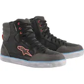 ALPINESTARS (ROAD) J-6 Canvas, chaussures imperméables à l’eau ,Noir/Gris Foncé/Bleu Clair ,12 US