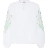 Fransa Chemisier 'FROLANA' vert / blanc