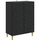 vidaXL Buffet noir 66 x 34,5 x 90 cm en aggloméré