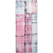 Desigual Écharpe bleu / gris / pitaya / blanc