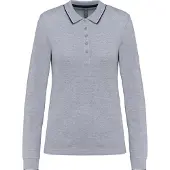 Kariban Polo piqué à manches longues pour femme