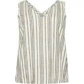 KAFFE CURVE Haut 'Mille' gris foncé / blanc