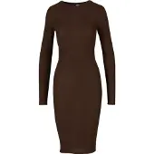 Urban Classics Tb1340 Long Sleeve Short Dress Marron 5XL Femme