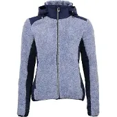 Mountain Peak Polaire à capuche zippé bi-matière femme