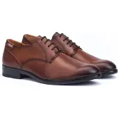 Pikolinos pour homme. M7J-4187 Chaussures en cuir Bristol marron (46), 1 à 3 cm, Lacets, Classique