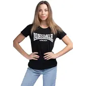 Lonsdale T-shirt 'Cartmel' noir / blanc