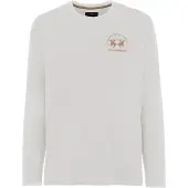 La Martina T-Shirt noisette / blanc