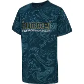 Hummel Aop Logo Short Sleeve T-shirt Bleu 134-140 cm Enfants