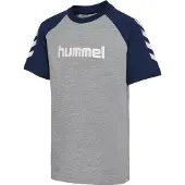 Hummel T-Shirt fonctionnel bleu marine / gris chiné / blanc