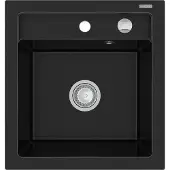 Mexen Vito Evier 1 bac en granit 520x490 mm, noir (6503521000-77)