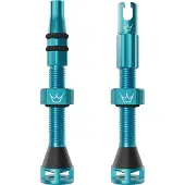 Peaty's Tubeless Holeshot Fast Flow Valves Bleu 42 mm