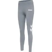Hummel Pantalon de sport gris chiné / blanc