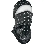 Zan Headgear Sportflex Convertible Paisley Balaclava Noir