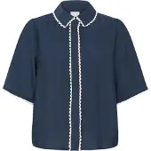 Ichi Chemisier 'IHLENI' bleu foncé / blanc