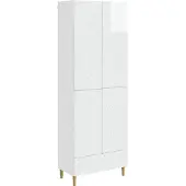 vidaXL Ensemble d'armoires , 2 pièces, blanc brillant, aggloméré