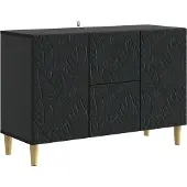 vidaXL Buffet noir 89 x 34,5 x 60 cm en aggloméré