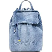 Desigual Sac à dos 'Half Logo Denim' bleu