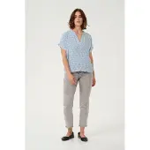 Kaffe Chemisier 'KAAno' bleu clair / blanc cassé
