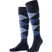 Burlington Chaussettes Hautes Manchester Carreaux 6120 Bleu taille 40-46