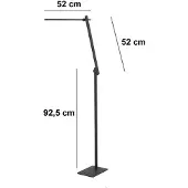 Highlight Lampe de lecture design Volare noir 145cm