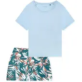 Schiesser Pyjama 'Modern Nightwear' bleu clair / mélange de couleurs