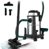 Cecotec Aspirateur Conga Rockstar Wet & Dry Steel, pour liquides et solides, capacité de 16 litres. 1200 W, 20 kPa