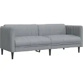vidaXL Canapé 3 places gris clair tissu