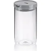 kela Pot en verre Arika, gris H 19cm / Bord 10,5 cm / 1,2 KL-12109
