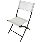 Progarden Chaise pliante Textile gris clair noir - Chaise de camping Chaise pliante Chaise de jardin Chaise de balcon Chaise pliante