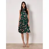 Apricot Robe vert foncé / rose / rose clair