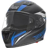 Germot GM 330 Décor Casque couleur : noir mat/bleu, taille : L (59/60)