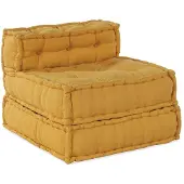 vidaXL Élément de canapé modulaire jaune 70x70x54 cm Tissu