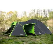 Peme Tente de camping Taurus pour 3 personnes - Tente tunnel imperméable (4 000 mm) avec grand auvent, tente igloo, tente de randonnée, tente de festival, moustiquaire, pour les activités de plein air