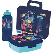 Licens Set Lilo & Stitch avec bouteille d'eau de 380?ml et boîte à goûter Set boîte à goûter pour enfants