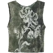 Desigual T-shirt olive / blanc