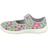 Beck Ballerines 'Flora' gris / lavande / rose clair / rouge
