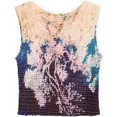 Desigual Haut beige / marine / rosé