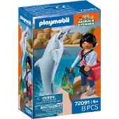 Playmobil geobra Brandstätter Stiftung & Co.K Zoo : un dauphin et une visiteuse
