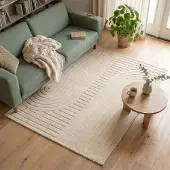 FRAAI Tapis scandinave - Charm Arches Beige | 230x330 cm | Rectangulaire | Pile courte