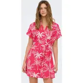 ONLY Robe-chemise 'ONLJAKIRI' pitaya / blanc naturel