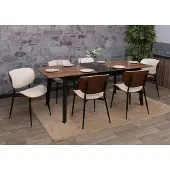 Mendler Chaise de salle à manger -O45 (lot de 6)
