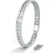 SERASAR Bracelet 'Cuban' argent