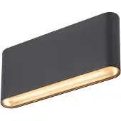 SLV Spot mural LED Oval 18 Haut et bas - noir